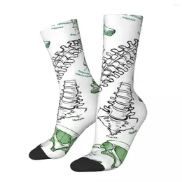 Men's Socks Spine Harajuku Sweat Absorbing Stockings All Season Long Accessories For Unisex Gifts