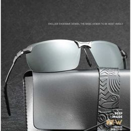 Sunglasses Photochromic sunglasses for men Polarised driving chameleon sunglasses for men Colour changing glasses for men day and night vision drivers glassesL240