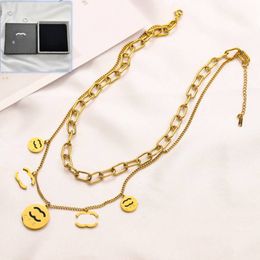 Classic Designer Charm Necklaces Stainless Steel Luxury Gold Plated Long Chains Box Packaging Boutique Women Necklace Romantic Birthday Love Gift Necklace