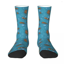 Men's Socks All Seasons Crew Stockings We Love Each Otter Harajuku Funny Hip Hop Long Accessories For Men Women Gifts