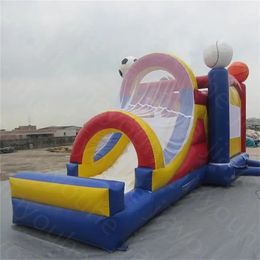 6mLX3mWx3.5mH Infant fun center inflatable bouncer castal with climb and slider