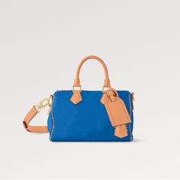 Explosion Women's new RUNWAY Speed y P9 Bandoulier e 25 M24424 Blue Soft calfskin Main compartment with lock Inside zipped pocket cowhide-leather trim Name tag Key bell