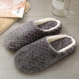 Slippers 2024 Men Women Winter Warm Plush Lovers Home Slipper Couple Indoor Anti Slip Shoes House Floor Soft Bottom Mute