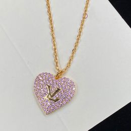 Designer love diamond necklace European and American popular style pendant necklace love is in sight Necklaces Jewelry