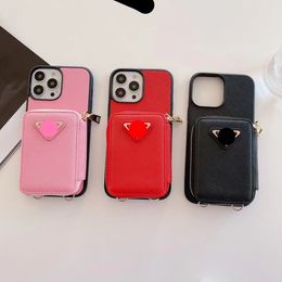 Designer fashion case iPhone 15 Pro Max 13 12 15 14Plus 11 12 13 14Pro Max New short cord leather wallet case