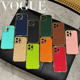 Luxury Electroplated Protection Cases For iPhone 14Plus 11 12 13 14 15 Pro Max XR Max 7 8 Plus Soft Transparent Cover Designer L flower Lens protection Cell Phone Cases