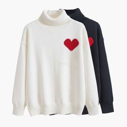 Men's Sweaters SSS Sweater Man Woman Knit High collar Love A Womens Fashion Letter Black Long Sleeve Clothes Pullover Oversized Top 202s