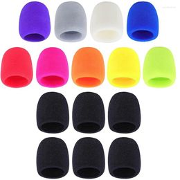 Microphones Colorful Foam Microphone Cover 15 Pack Thick Handheld Stage Windscreen For Karaoke DJ