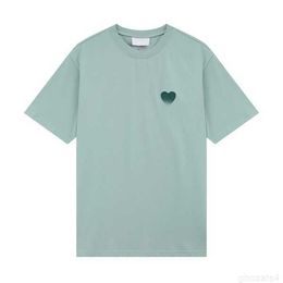 Mens t Shirt De Coeur Tees Short Sleeves Shirts Men Designer Top France Fashion Embroidered Heart Pattern Round Neck Paris T-shirt M2 DXSZ