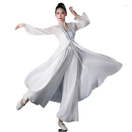 Stage Wear Classical Dance Practice Suit For Women Like A Dream With Long Cardigan Flowing Gauze Elegant Body Charm And Adult