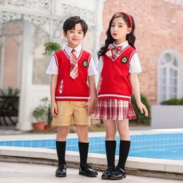 Clothing Sets British College Style Children Clothes Set School Uniforms Kids Formal Suit Primary And Kindergarten Set.
