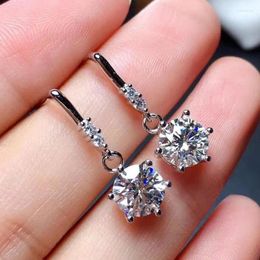 Dangle Earrings WUKALO Simple Design Hanging For Women Brilliant Cubic Zirconia Crystal High Quality Female Accessories Fashion Jewelry