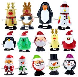 Wind-up winding walking Santa Claus Elk Penguin Snowman clockwork toy Christmas gift SN1542