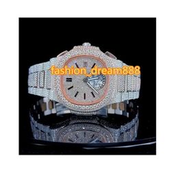 Best Quality Fully Iced Out Moissanite Diamond with Hip Hop Style Watch for Gifting Propose valentines day gift 2024