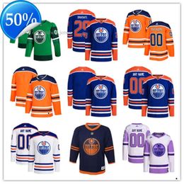 Edmonton Custom Oilers Hockey Jerseys 7 Paul Coffey 31 Grant Fuhr 86 Philip Broberg 75 Evan Bouchard 16 Tyler Benson Stuart Skinner Olivier 5 5259