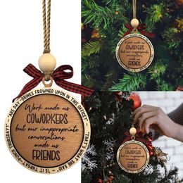 Christmas Decorations Ball Garland Funny Wood Friend Car Pendant Ornament Tree Home Acrylic Snowflakes Large