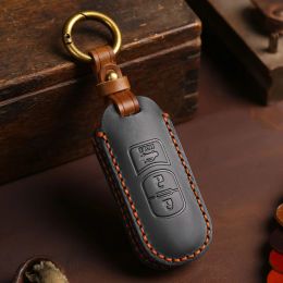 Luxury Car Key Case Cover Leather for Mazda 2 3 6 Series Axela Cx4 Cx5 Cx30 Cx8 Mazda2 2/3 Button