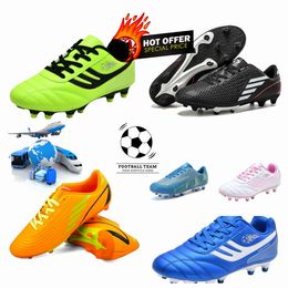 Designer Hot selling Outdoor FG Hot Blooded Battle Shoes Men's Sports Football Shoes Gold Sun Yellow Shock Absorbing Nail Non slip Shoes