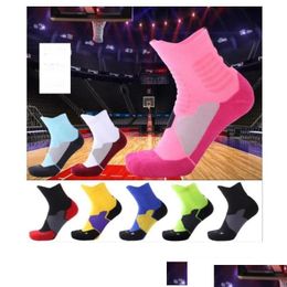 Sports Socks Elite Basketball Men And Women Breathable Sweat Odour Towel Bottom Thickening Friction Proof Middle Tube Dro Drop Deliver Otnar