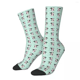 Men's Socks Awesome Cow Harajuku High Quality Stockings All Season Long Accessories For Unisex Christmas Gifts