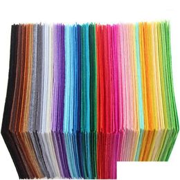 Fabric Arrival 40Pcs 15X15Cm Non Woven Felt 1Mm Thickness Polyester Cloth Felts Diy Bundle For Sewing Dolls Crafts1 Drop Delivery Dhfvk