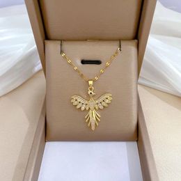 Choker Phoenix Gorgeous Micro Set Zircon Copper Pendant Necklace Luxury Sweater Chain