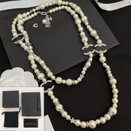 Pearl Chain Luxury Necklaces New Designer Jewellery Long Chain Gifts for Women Boutique Pendant Necklace Winter Birthday Travel Charm Jewellery Necklace Wit Box