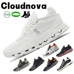 on shoe New On Cloudnova Shoes Men Women Designer Sneakers Black Eclipse Demin Ruby Eclipse Rose IrON clouds Leaf Silver Orange Triple