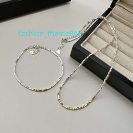 Luxury 100% Real 925 Sterling Silver Vintage Geometric Silver Gold Beads Beaded Necklaces Bracelets Women Fine Jewellery