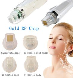 Accessories Parts Fractional Rf Microneedle Beauty 10Pin 25Pin 64Pin Nano Needle Microneedle Skin Lifting Rf 4 Tips Needle Head Gold Cartrid