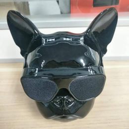 Speakers Cartoon New Aero Bull Dog Wireless Bluetooth Speaker Touch HIFI Outdoor Personality Portable Mini Dog Head Portable Gift Audio