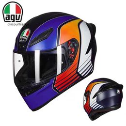 Full Face Open Agv k Motorcycle Helmet K1 Racing Helmet Motorcycle Full Cover Anti Mist Helmet Men's and Women's Brigade Lightweight Running Helmet Race Helmet ORN0