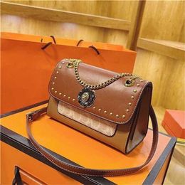 Advanced feeling bag for women new Chaoshan Camellia single shoulder crossbody mesh red chain small square 70% off outlet online sale