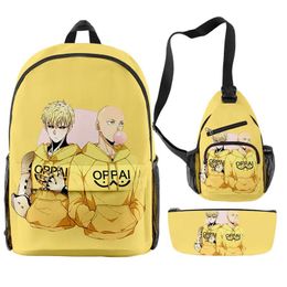 Bags Anime One Punch Man Saitama Oppai Backpack 3D Print School Bag Sets for Boys Girls Cartoon Kids Schoolbags Children Mochilas