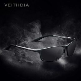 Sunglasses VEITHDIA-Vintage Aluminium Outdoor Polarised Sunglasses for Men Driving Sun Glasses Brand Designer UV400 Lens V6520 Fashion YQ240120