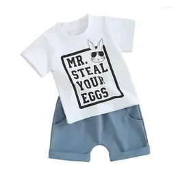 Clothing Sets Pudcoco Baby Boy 2 Piece Casual Outfits Letter Print Round Neck Short Sleeve Tops Elastic Waist Shorts Infant Toddler Set 0-3T