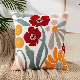 Pillow Cotton And Linen Towel Embroidered Throw Pillows Covers Ins Pastoral Home Sofa Pillowcase Bedside Office Chair Cover