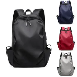 School Bags Solid Colour Backpack Men And Women With The Same Student Schoolbag Large Capacity Travel Simple Wholesale