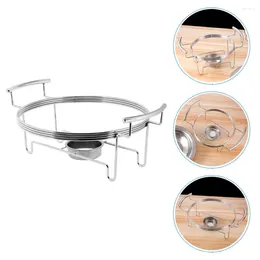 Kitchen Storage Stainless Steel Pot Pan Rack Cooking Alcohol Stove Stockpot Metal