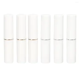 Storage Bottles 6pcs 28g Women Empty Plastic Lip Tubes Simple Gloss Container For Ladies And Girls (3 Golden 3 Silver)