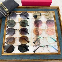 Sunglasses Fashion Trend Designer Women 2043 Summer Vintage Metal Round Shape Chain Glasses Charming Wild Style Uv Protection Come W Dhtxm 7IK8