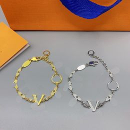 2024 Luxury Top designer Elegant fashion Ladies Letter Pendant Gold and Silver bracelet Wedding Charm Bracelets high quality Jewellery gift