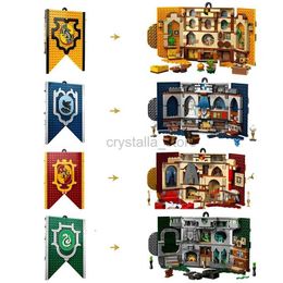 Blocks Magical Flag Book Building Blocks Potions Charms Herbologys Class Books Scripts Wizards Moment Toys Bricks Gifts for Kit Kids 240120