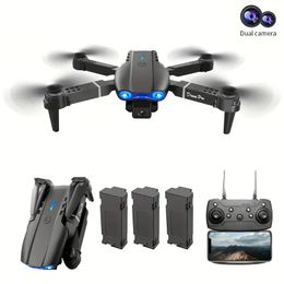 E99 Pro Drone With Three Batteries,HD Dual Camera WIFI FPV Headless Mode RC Foldable Quadcopter Christmas, Halloween, Thanksgiving Gift