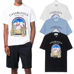 Casablancas Tennis Club t-shirt Mens Designer T shirt tee workout shirts for men oversize 100%cotton Casablancaes t shirts vintage short sleeve US/Euro Size Casa875