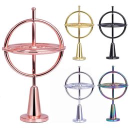 Mini Metal Gyro Puzzle Toy Selfbalancing Finger Gyroscope Colorful Anti Anxiety Adults Kids Stress Relief Spinning Top Toys 240119