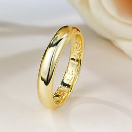 Choucong Wedding Rings Real 100% 925 Sterling Silver 18K Gold Fill Simple Fine Jewelry Party Eternity Smooth Women Engagement Band Ring Gift