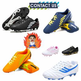 2024 New Outdoor FG Hot Blooded Battle Shoes Men's Sports Football Shoes Gold Sun Yellow Green Air Cushion Nail Non slip Shoes