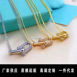 Necklaces Pendan T Family Diamond s Udded Horseshoe Necklace Collarbone Chain Versa Ile Personali y in Erne Celebri Blogger Ushaped Evfy