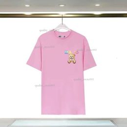 Moschin Designer Womens Moschin T-Shirt Summer Italian Luxury Brands New Tees Cartoon Bear Loose Cotton Round Neck For Moschin 653